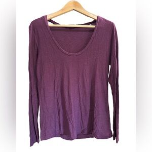 James Perse Shirt Womens Medium (2) Purple Basic Everyday